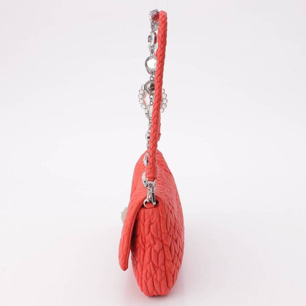 Miu Miu Crystal Bag Shoulder Pink Handbag Nappa Salmon